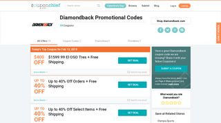Diamondback Promotional Codes - Save 50% w/ January 2019 Deals