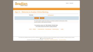Avadian Online Banking