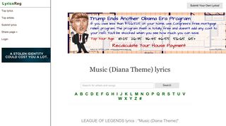 LEAGUE OF LEGENDS : Music (Diana Theme) lyrics