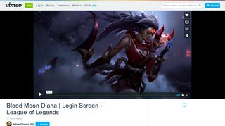 Blood Moon Diana | Login Screen - League of Legends on Vimeo