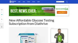 New Affordable Glucose Testing Subscription from Diathrive ...
