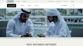 Etisalat UAE | Recharge Methods