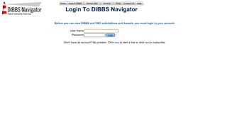 DIBBS Navigator Login
