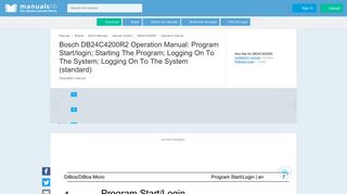 Program Start/login; Starting The Program; Logging On To The System ...