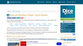 Dice with Buddies Cheats, Tips & Guides - GameHunters.Club