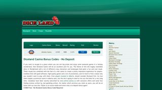 Diceland Casino : Exclusive No Deposit Bonus Codes for US Players