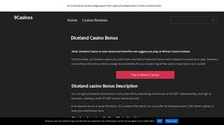 Diceland Casino Bonus | Register And Play | January 2019