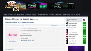 Diceland Casino no deposit bonus codes