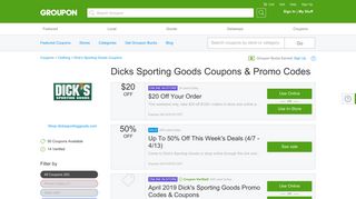 50% off Dicks Sporting Goods Coupons, Promo Codes & Deals 2019 ...