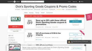 20% off Dick's Sporting Goods Coupons & Codes - Feb 2019