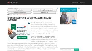 www.synchronycredit.com: Dick's Credit Card Login To Access Online ...