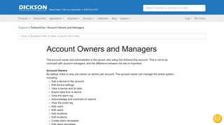 DicksonOne | Account Owners and Managers