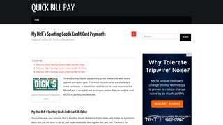 My Dick's Sporting Goods Credit Card Payments - Quick Bill Pay