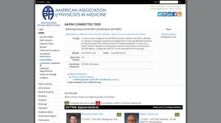 AAPM Committee Tree - Working Group on DICOM Coordination ...