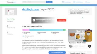 Access dict8login.com. Login - DICT8