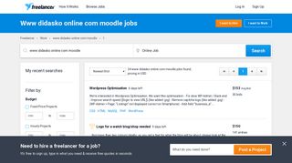 Www didasko online com moodle Jobs, Employment | Freelancer