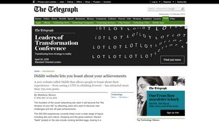 Diddit website lets you boast about your achievements - Telegraph