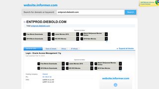 entprod.diebold.com at WI. Login - Oracle Access Management 11g