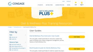 Diet and Wellness Plus - Training Resources - Cengage