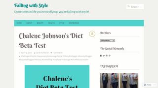Falling with Style Chalene Johnson's Diet Beta Test