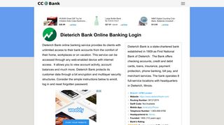 Dieterich Bank Online Banking Login - CC Bank