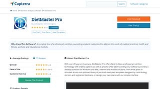 DietMaster Pro Reviews and Pricing - 2019 - Capterra