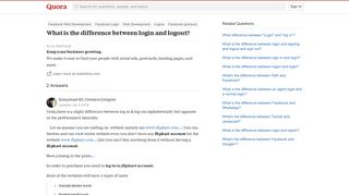 What is the difference between login and logout? - Quora