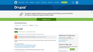 Digg Login | Drupal.org