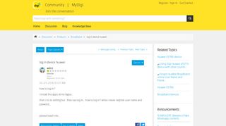 log in device huawei - Digi Community – People-powered Hub