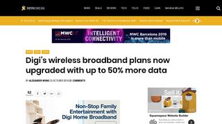 Digi's wireless broadband plans now upgraded with up to 50% more ...