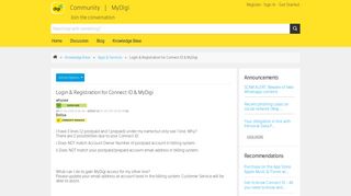 Login & Registration for Connect ID & MyDigi - Digi Community