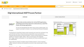 Digi International - NXP - Partner Profile Information