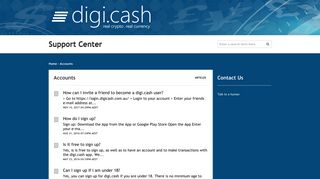 digi.cash | Accounts