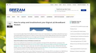 How to setup and troubleshoot your Digicel 4G Broadband Modem ...