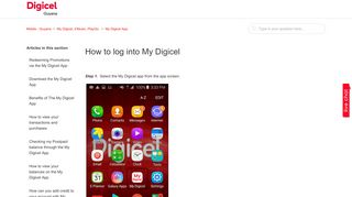 How to log into My Digicel – Mobile - Guyana