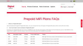 Prepaid MiFi Plans FAQs - Digicel