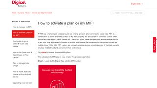How to activate a plan on my MIFI – Mobile - Suriname - Digicel