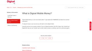 What is Digicel Mobile Money? – Mobile - Fiji