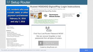 How to Login to the Huawei HG8245Q DigicelPlay - SetupRouter