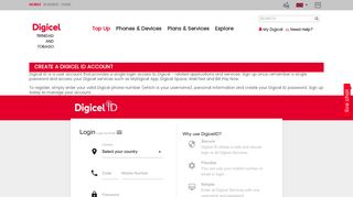 Create a Digicel ID Account