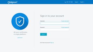 DigiCert Account Login