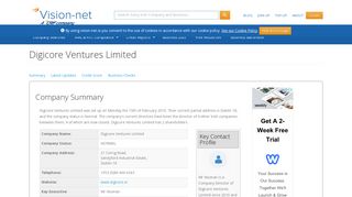 Digicore Ventures Limited - Irish Company Info - Vision-Net