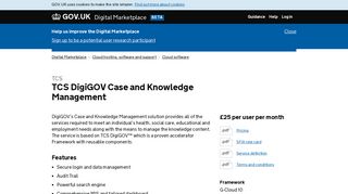 TCS DigiGOV Case and Knowledge Management - Digital Marketplace