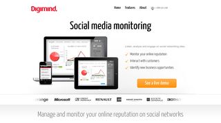 Social media monitoring. - Digimind