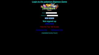 Login to the patamon Digimon Game - Welcome to gameshost.co.uk