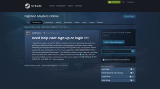 need help cant sign up or login !!!! :: Digimon Masters Online Game ...