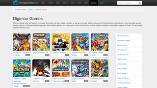 Play Digimon Games - Emulator Online