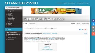 Digimon World: Dawn and Dusk — StrategyWiki, the video game ...