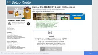 Login to Digisol DG-BG4300N Router - SetupRouter