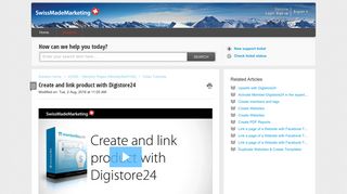 Create and link product with Digistore24 : SwissMadeMarketing Support